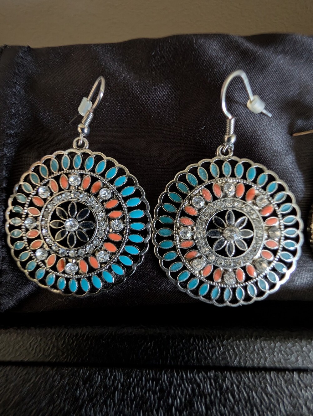 Bohemian Boho Chic Hippie Southwestern Cottagecore Colorful Earrings Set of 2 - Picture 2 of 4